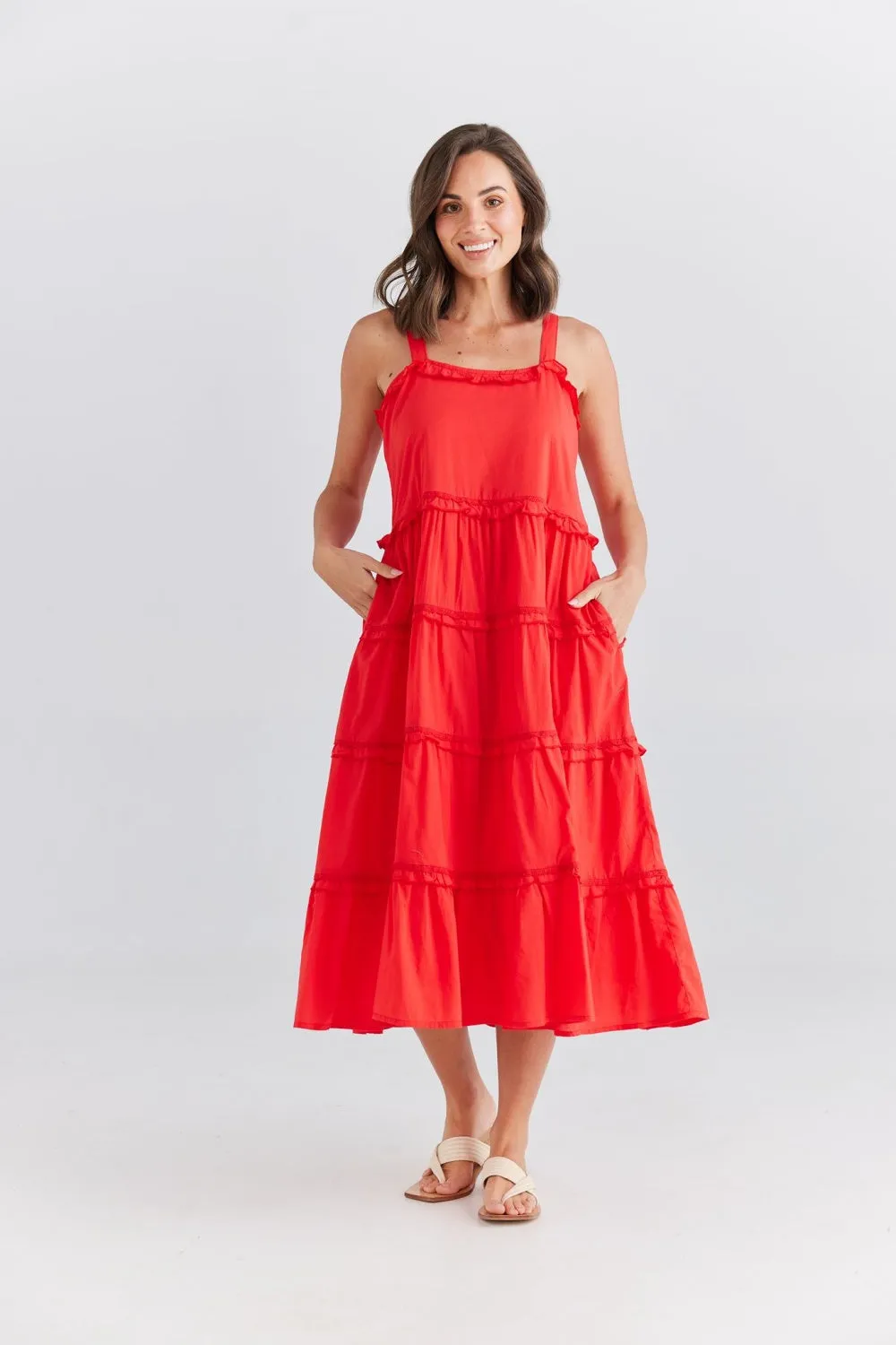 ALITA DRESS SCARLET