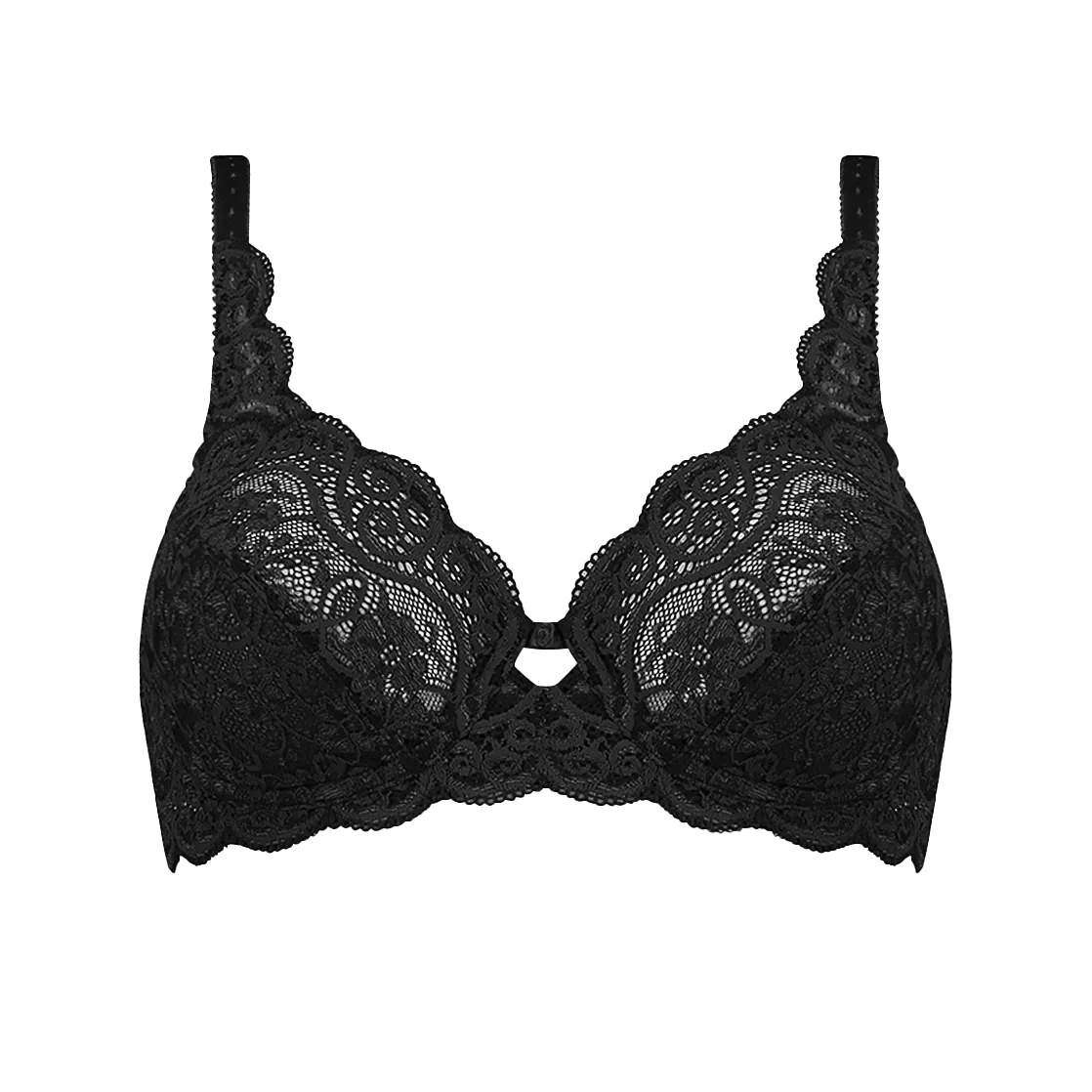 Amourette 300 Wired lacy bra - Black