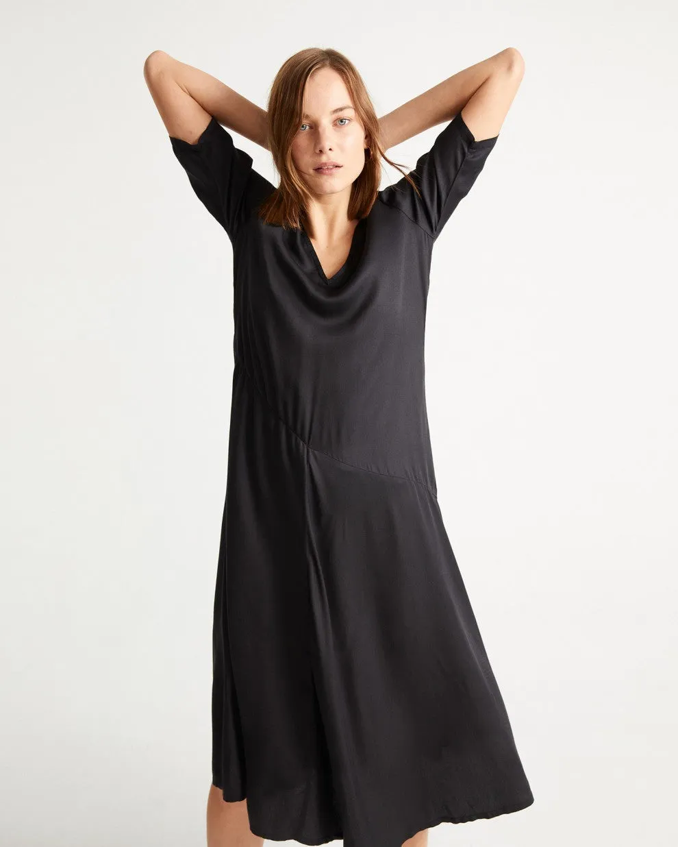 Bambola Dress In Black Tencel