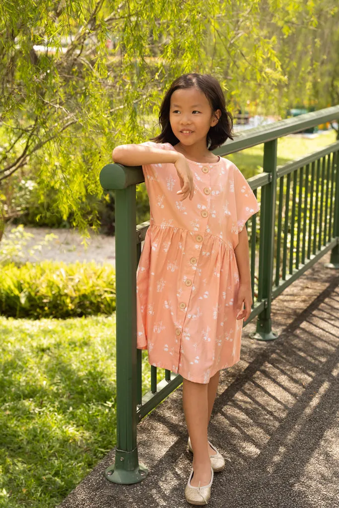 Chloe Dress - Coral Bamboo Pandas