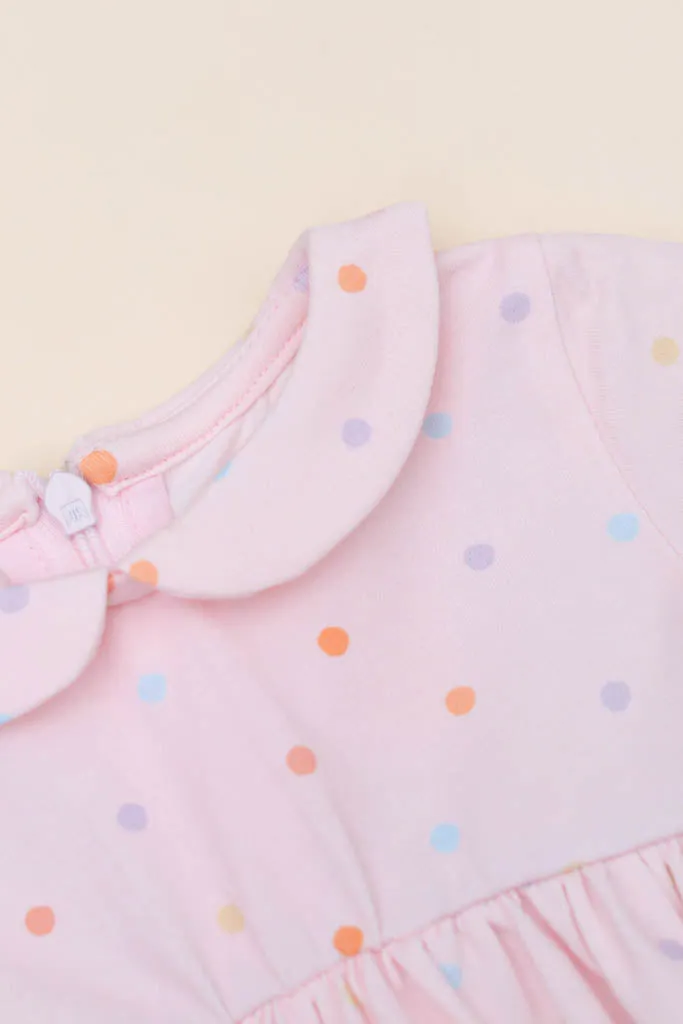 Clara Dress - Pink Polka Dots