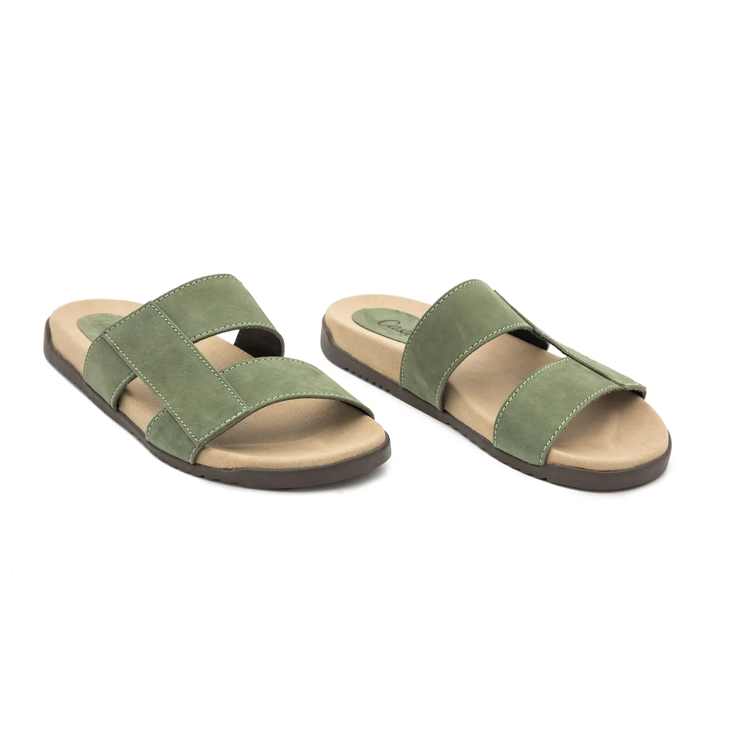 Classic Leather Sandal For Men - 2428 Bot Nobuck