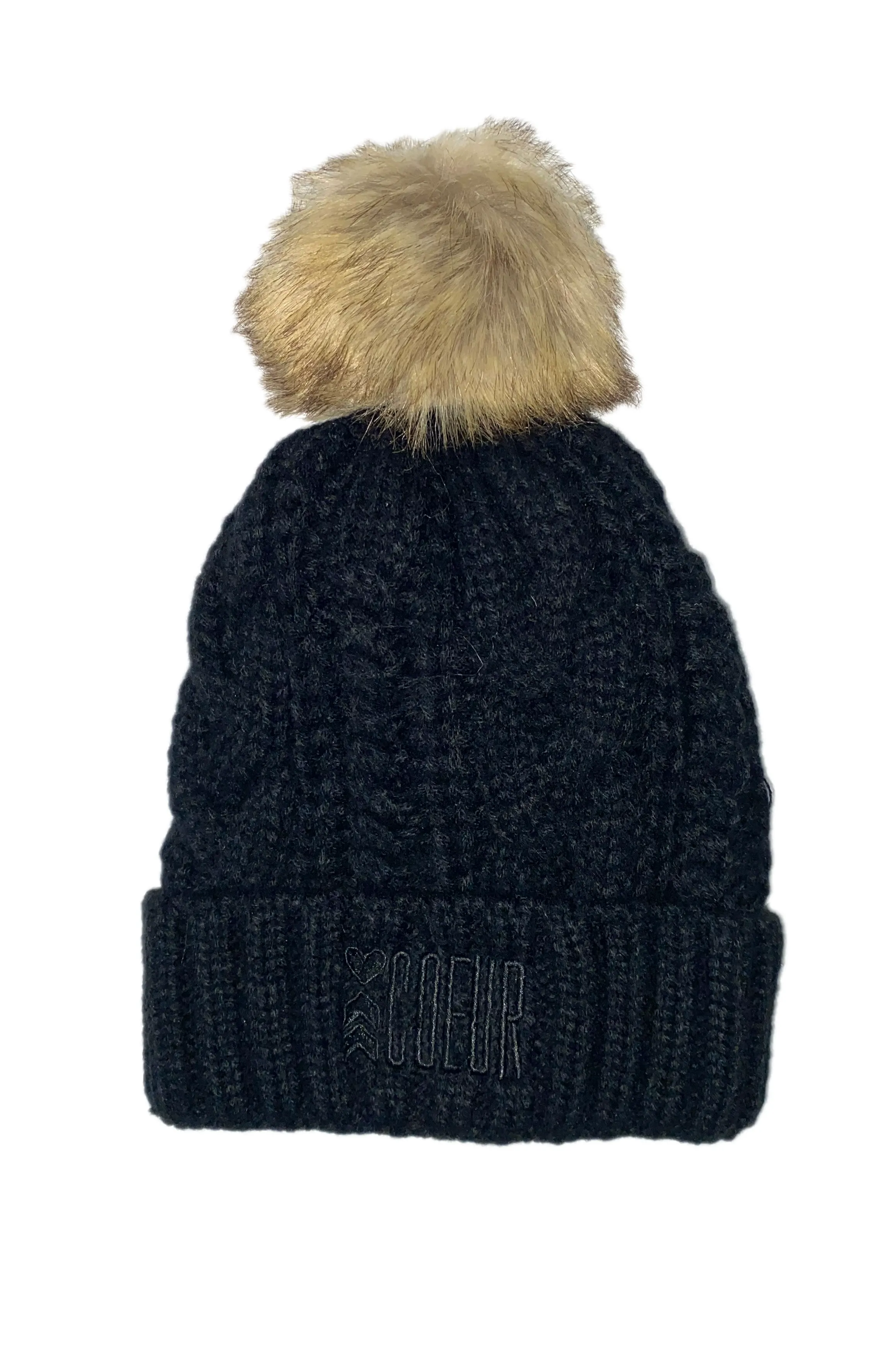 Coeur Sports Fur Pom Beanies