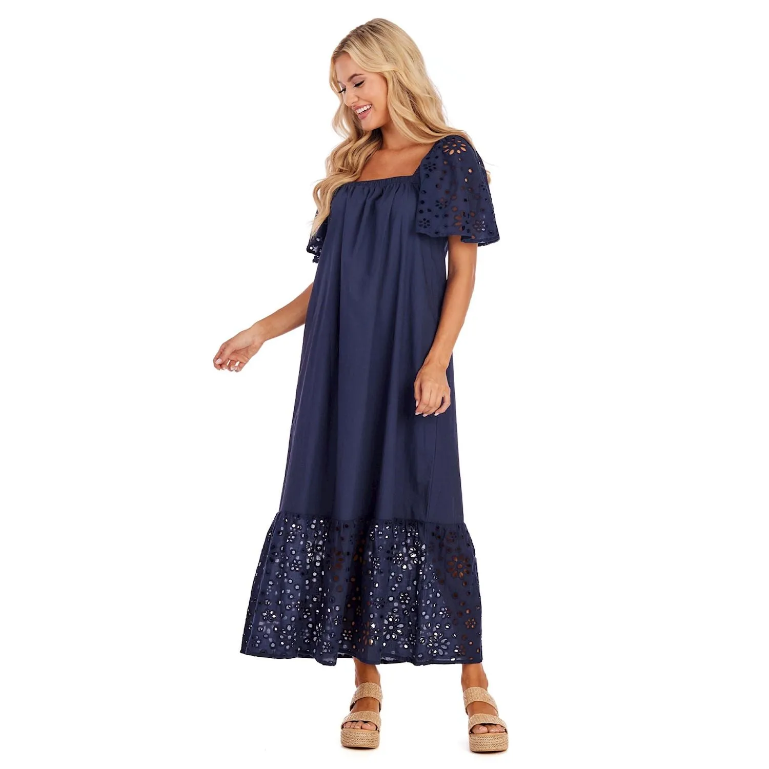 Conny Eyelet Maxi Dress NV-L