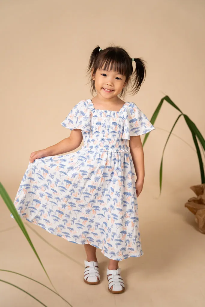 Elise Dress - Blue Safari