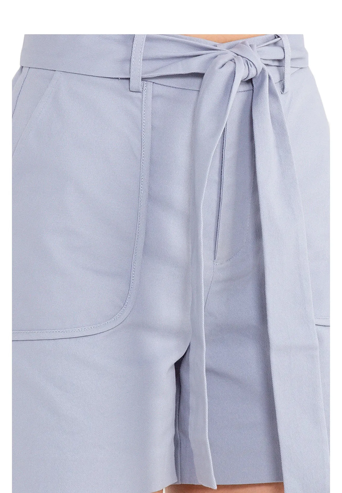 ELLE Apparel Belted Wide-Leg Bermuda Shorts