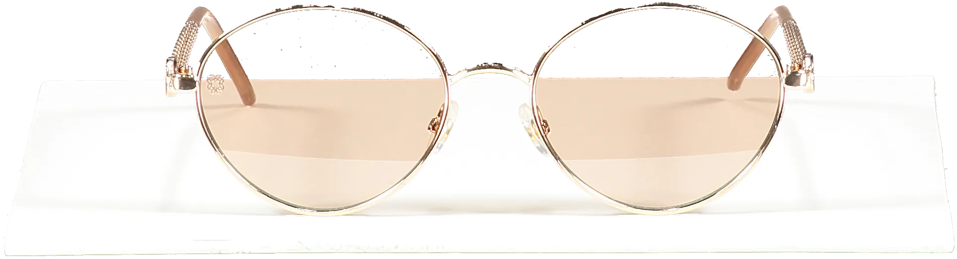 ellie saab Metallic Rose Gold Sunglasses