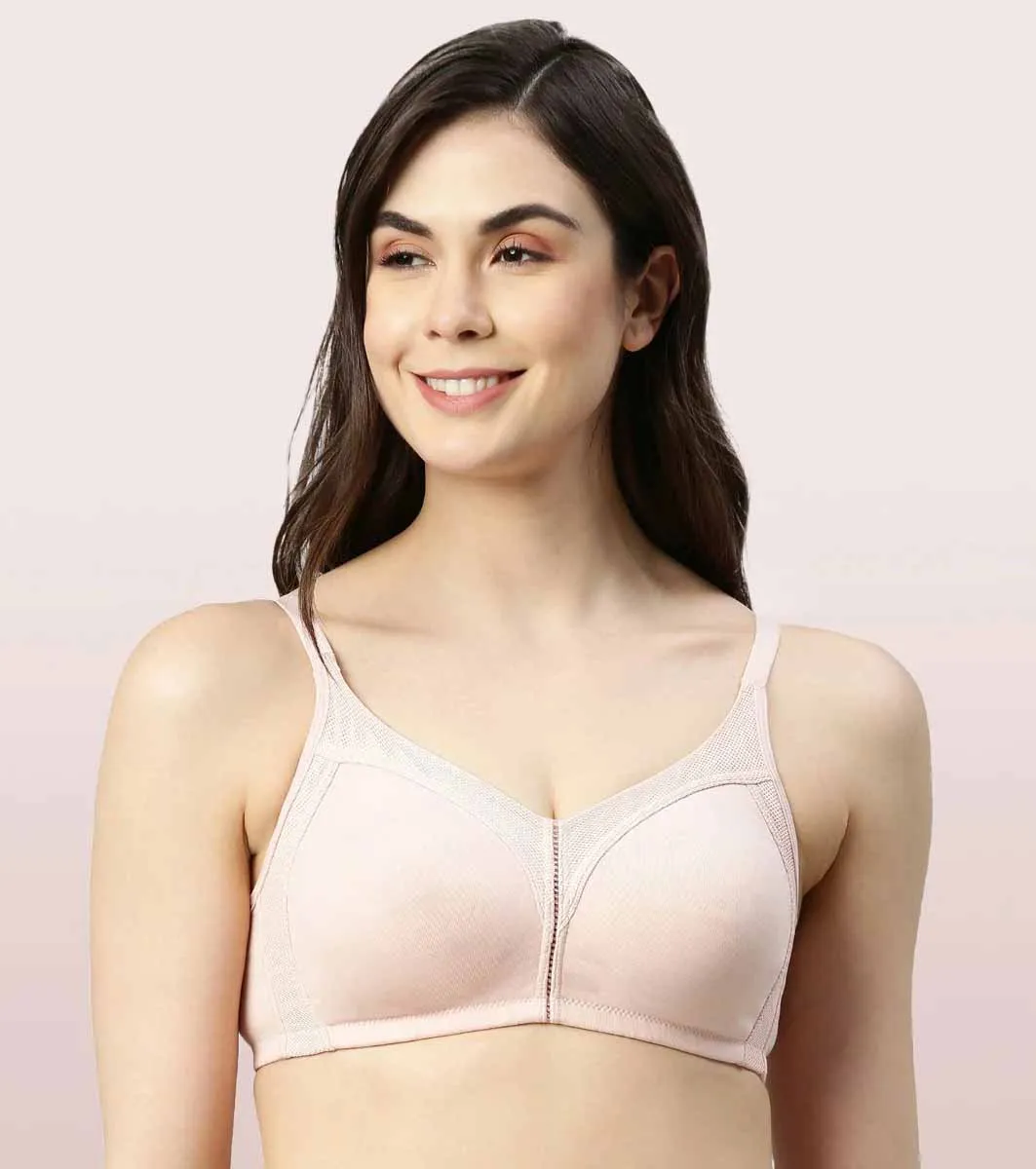 Enamor Fab-Cool A042 Side Support Shaper  Stretch Cotton Everyday Bra for Women- High Coverage, Non Padded and Wirefree