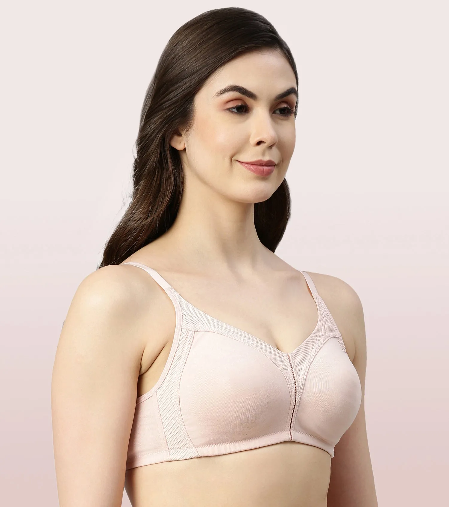 Enamor Fab-Cool A042 Side Support Shaper  Stretch Cotton Everyday Bra for Women- High Coverage, Non Padded and Wirefree