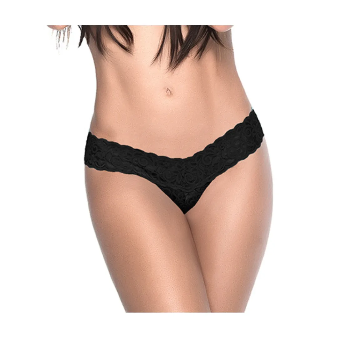 Floral Lace Thong 3 for $21