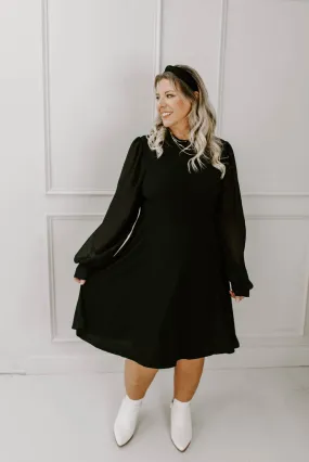 Fresh Start Curvy Sheer Sleeve Mini Dress