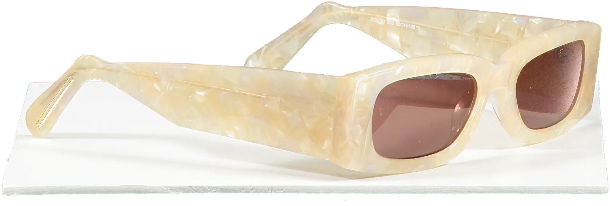 GCDS Cream Gd0020 25s Ivory Bordeaux Sunglasses