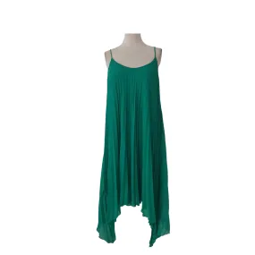 H&M Green Pleated Sleeveless Dress | Gently Used |