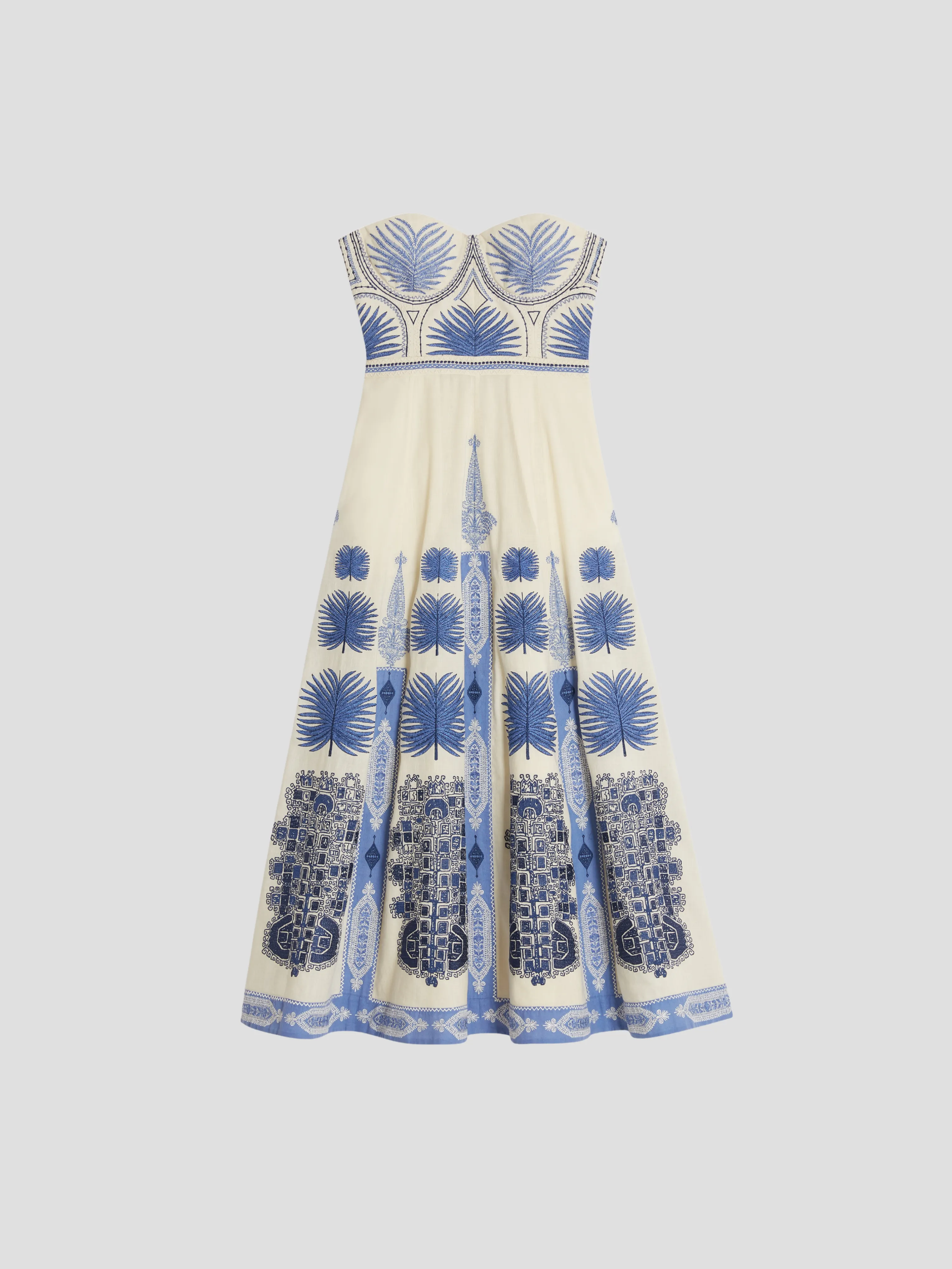 Ivory Lotty Chics Embroidery Midi Dress