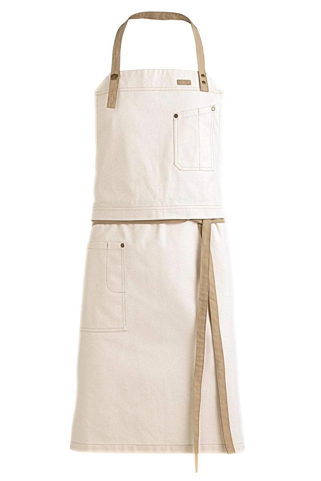 Kentaur 30360 Black Raw Bib Apron