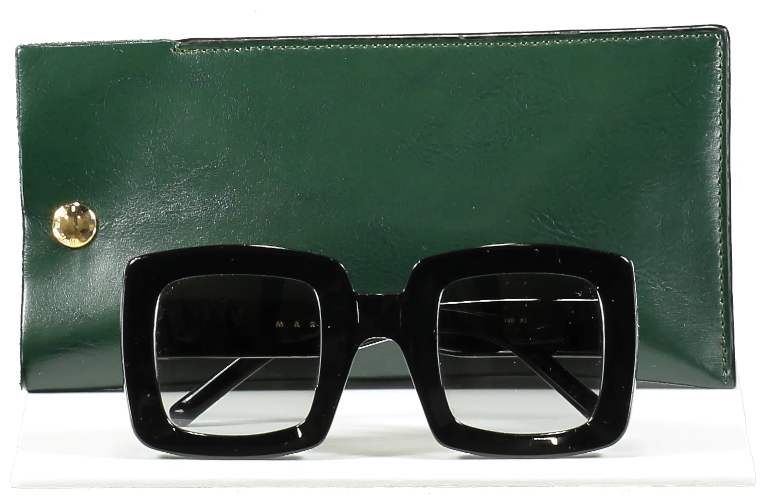 Marni Black Square Frame Sunglasses In Case