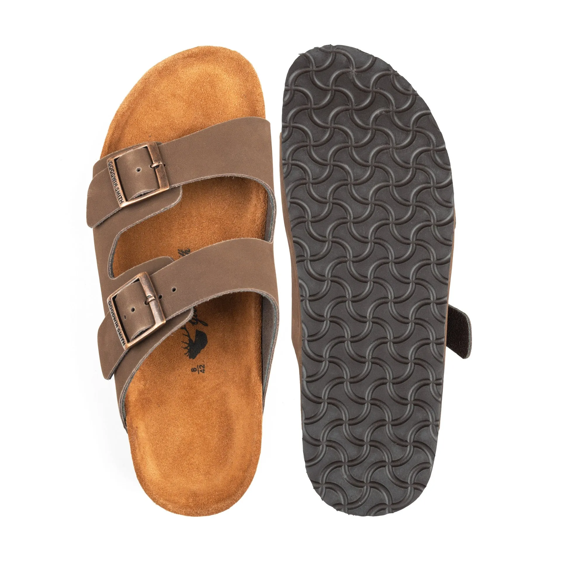 Men's Hibiscus Brown Nubuck Sandal