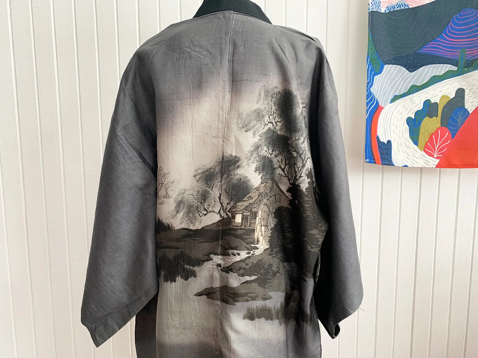 Men's Vintage Juban/Kimono Black 1980s