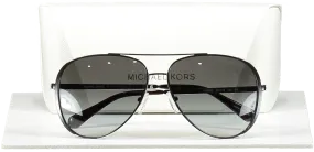 Michael Kors Black Crystal Embellished Aviator Sunglasses in case