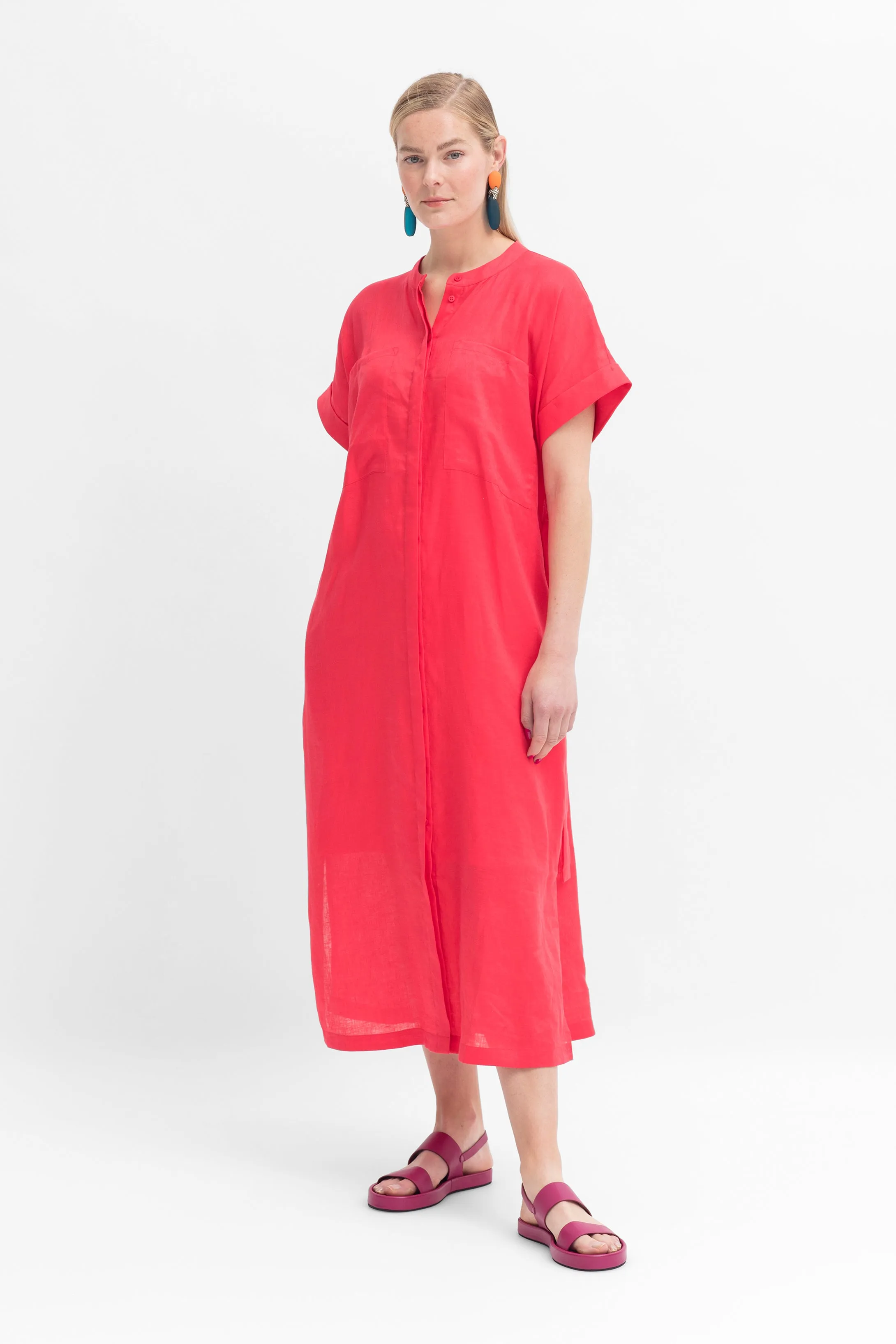 Mies Linen Shirt Dress