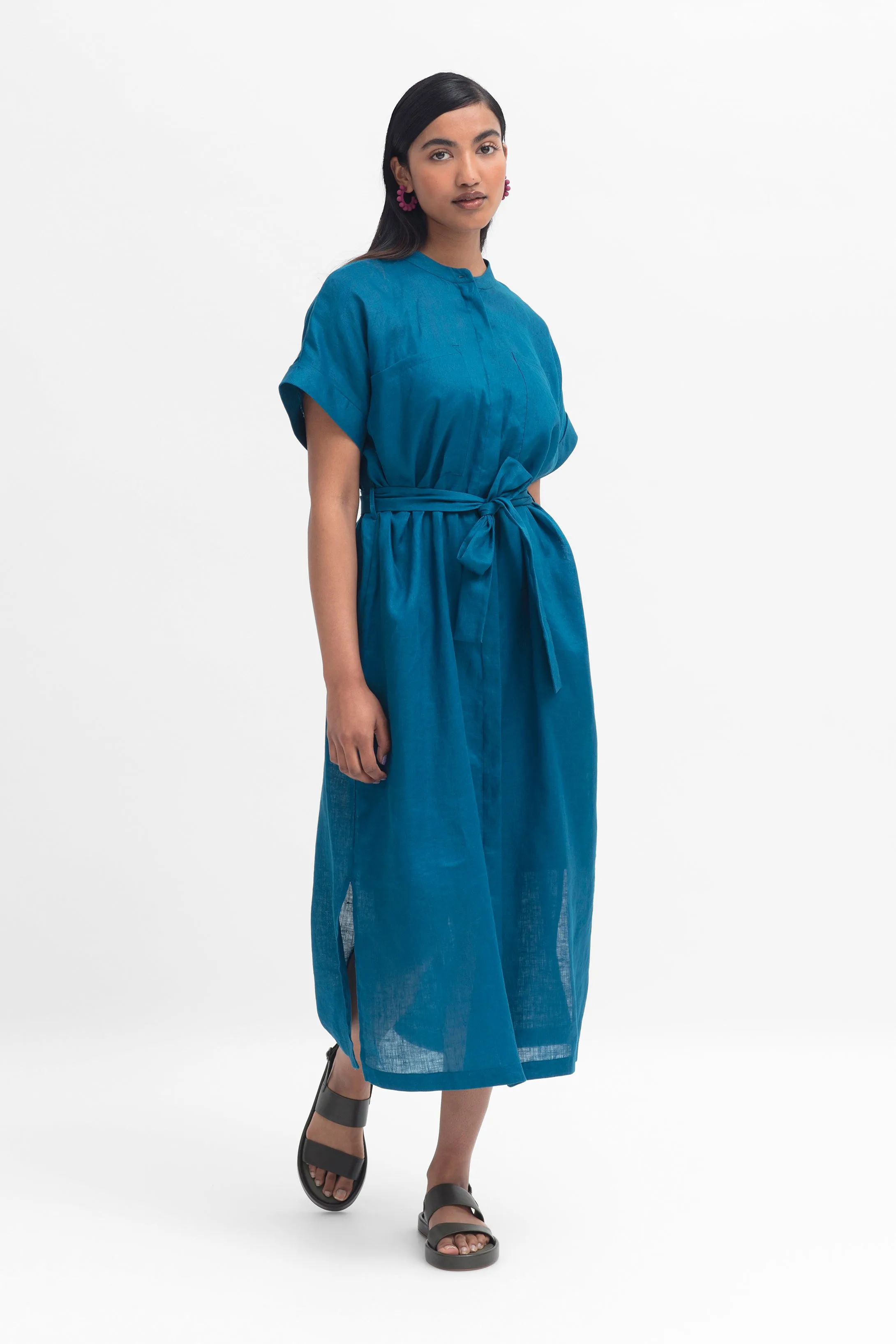 Mies Linen Shirt Dress