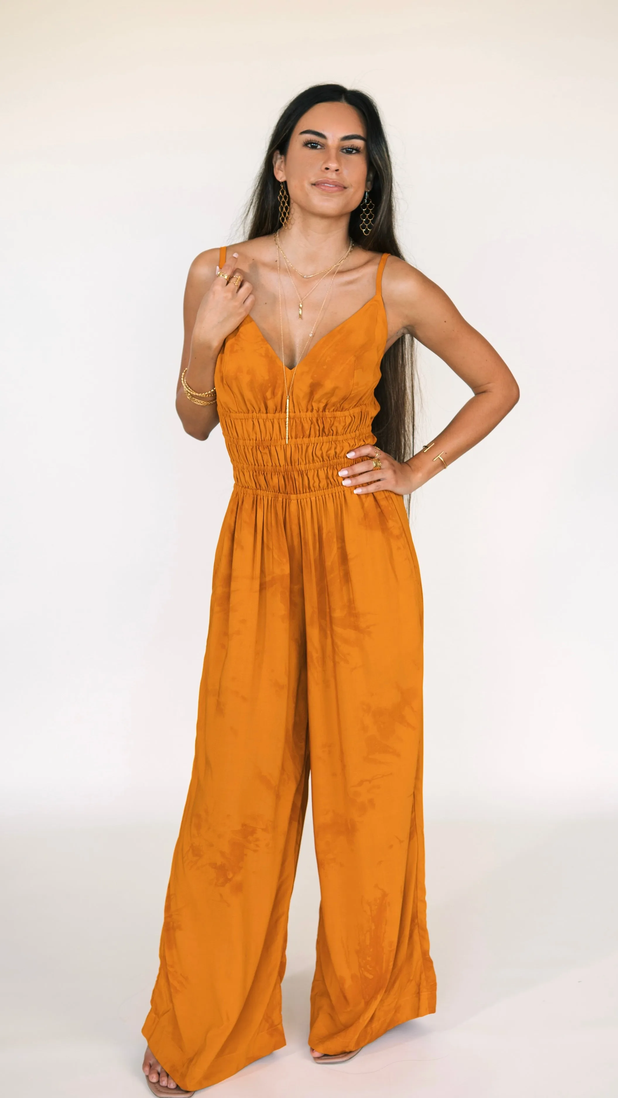 Opal Jumpsuit / Tangerine Sunset