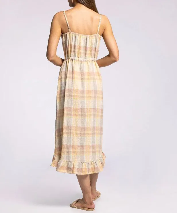 Pearl Dress - Yellow Clay Plaid