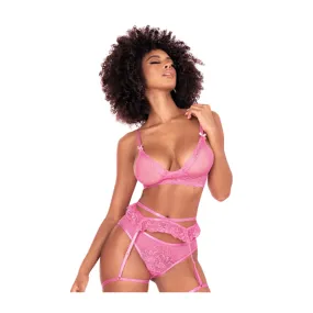 Pink Blossom Lingerie Set