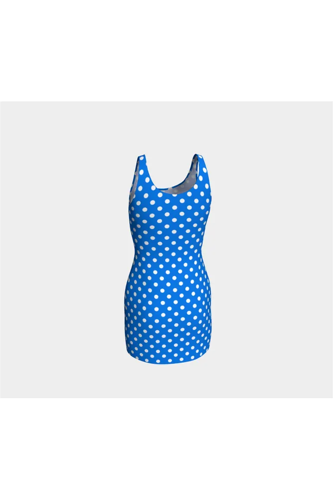 Polka Dot on Blue Bodycon Dress