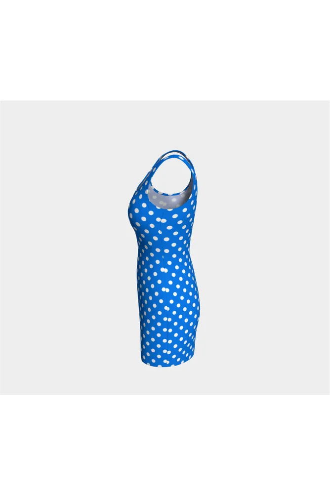 Polka Dot on Blue Bodycon Dress