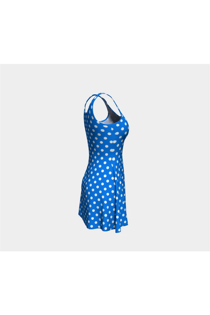 Polka Dot on Blue Flare Dress