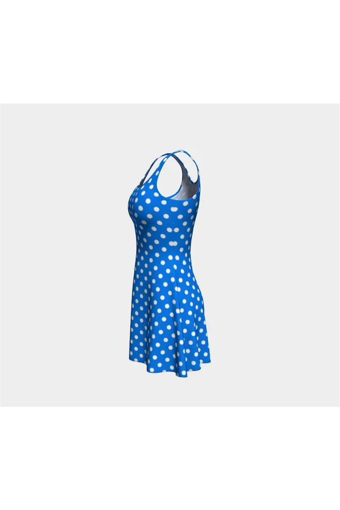 Polka Dot on Blue Flare Dress