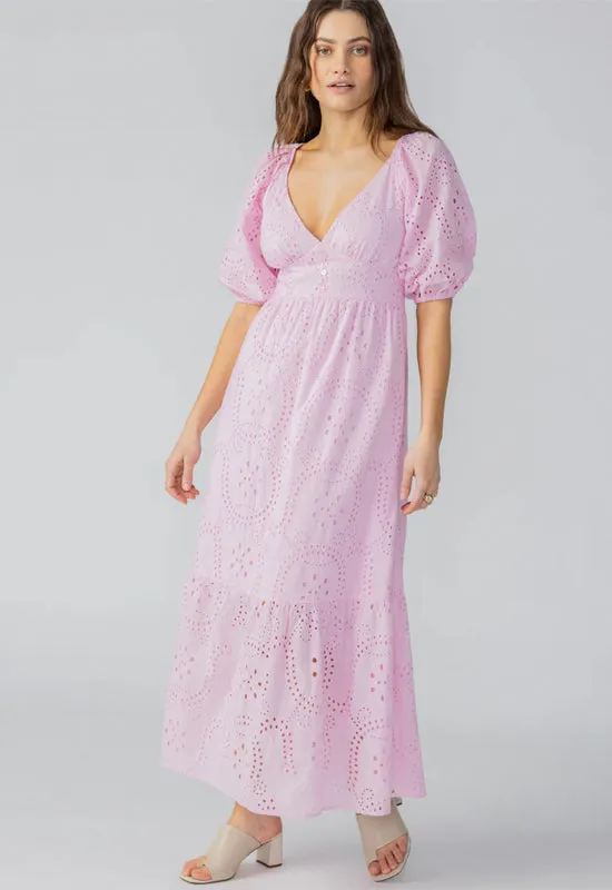 Sanctuary - Maxi Eyelet Dress Pink