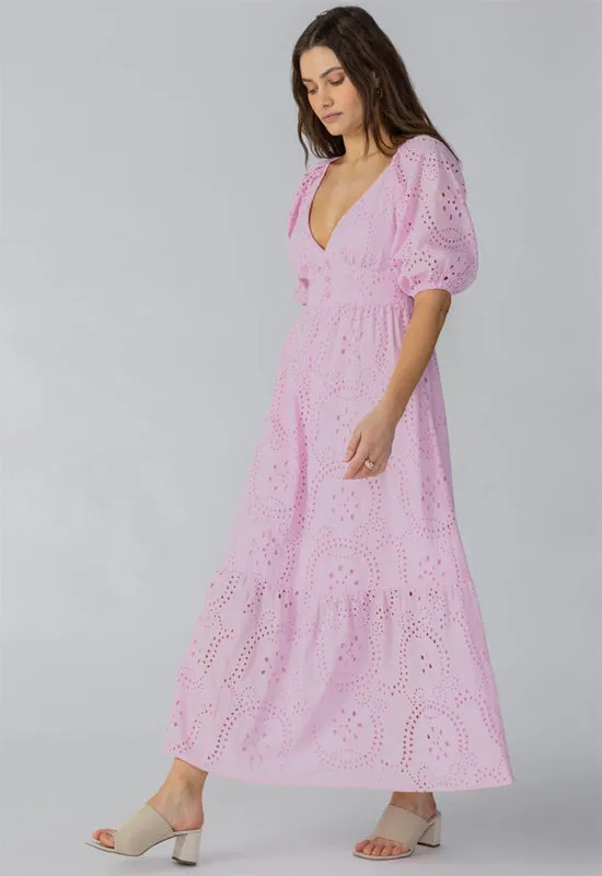 Sanctuary - Maxi Eyelet Dress Pink