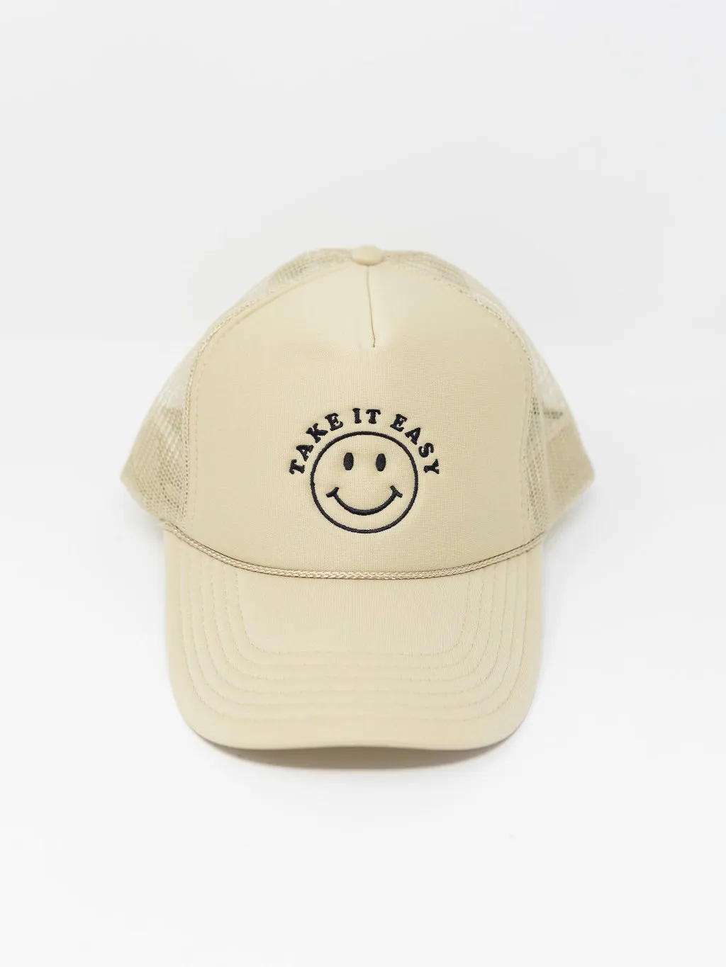 Take It Easy Smiley Trucker Hat