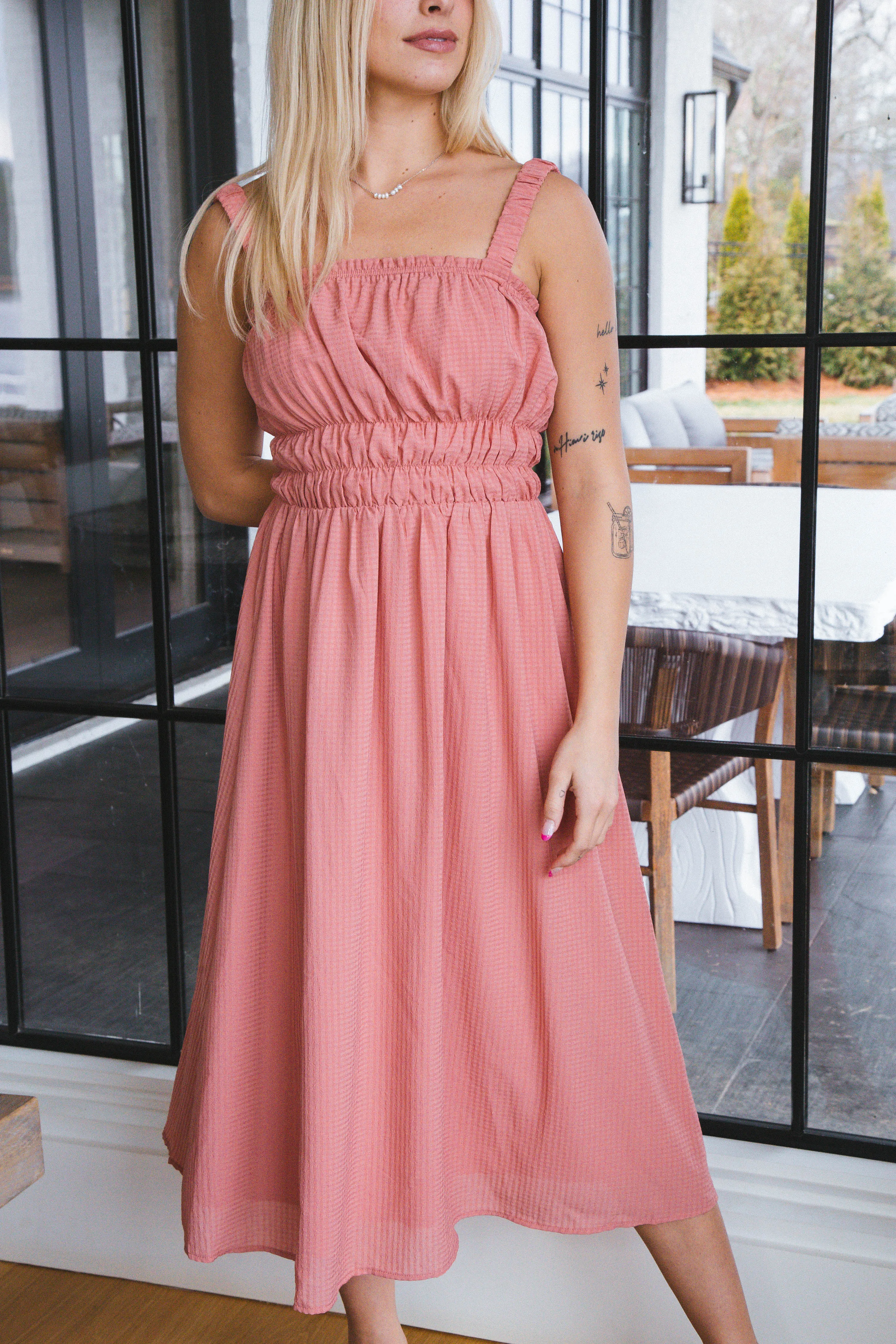 The Heat Midi Dress, Mauve | Sadie & Sage