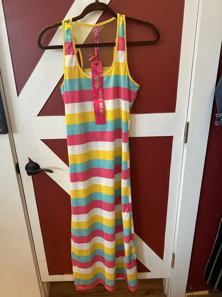 True Rock Striped Beach Dress Size L