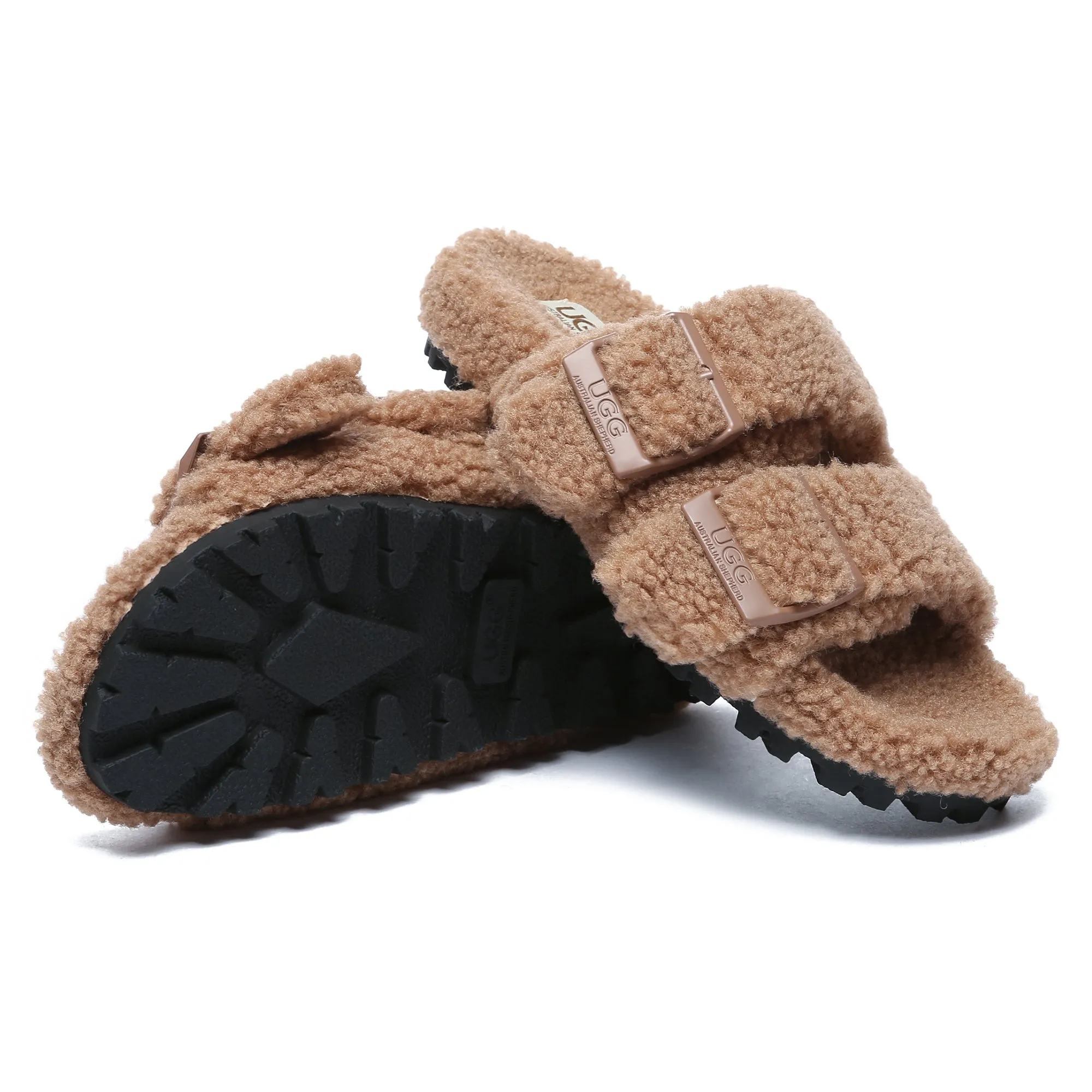 UGG Slippers Women Adjustable Buckle Sandal Slides Ella