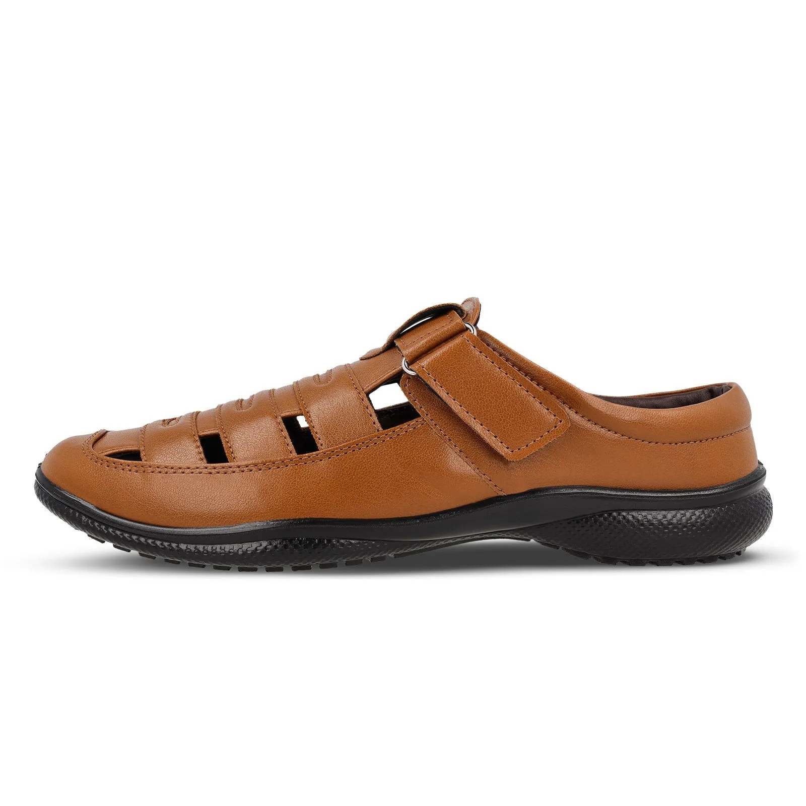 Walkaroo Men Roman Sandals  - WF6258 Tan