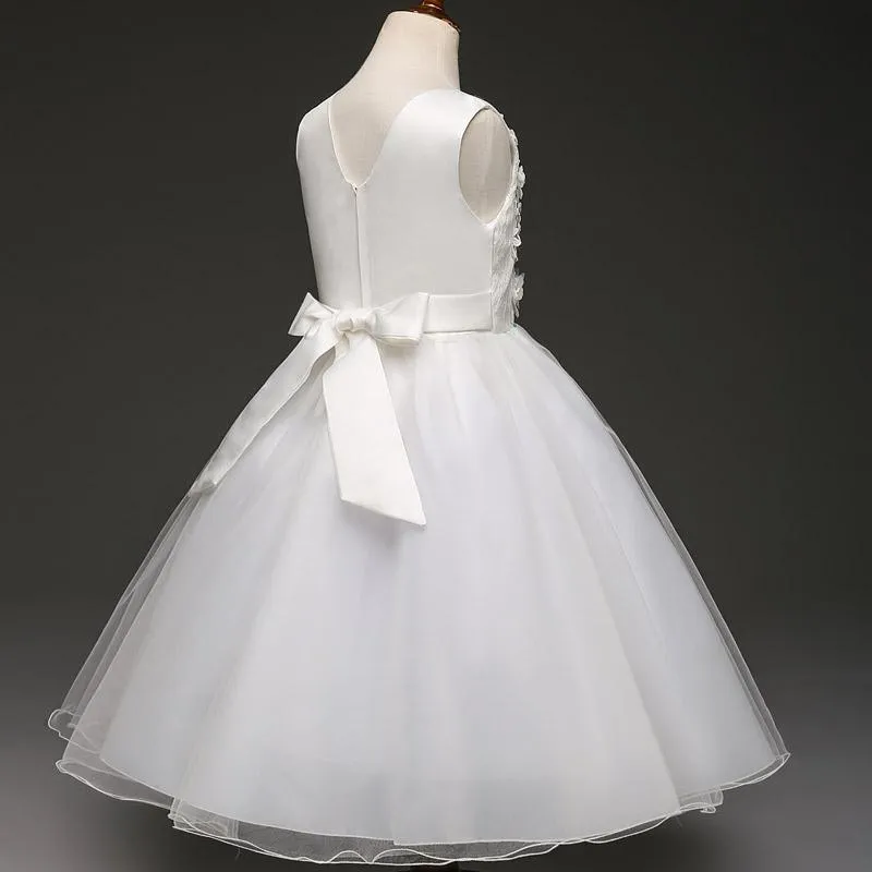 White Baptism Wedding Dress For Girls